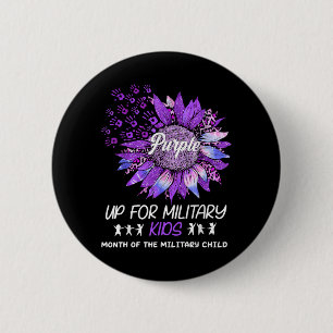 Badge Rond 5 Cm Violet pour les enfants militaires - Tournesol Mil
