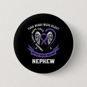 Badge Rond 5 Cm Violet Ruban Pancréatique Cancer Sensibilisation N