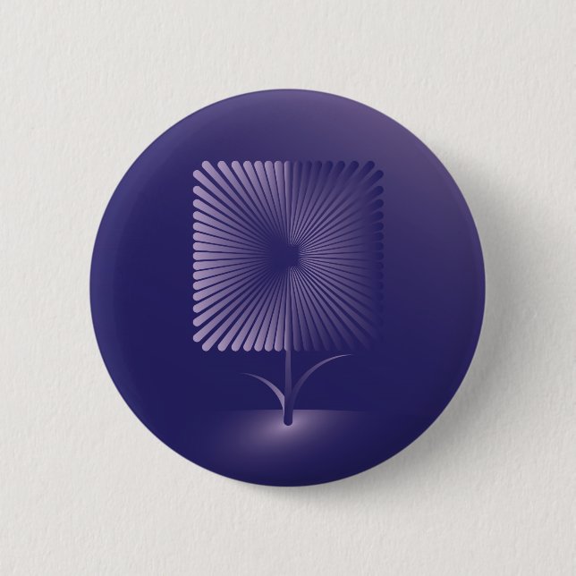 Badge Rond 5 Cm Violet square flower (Devant)