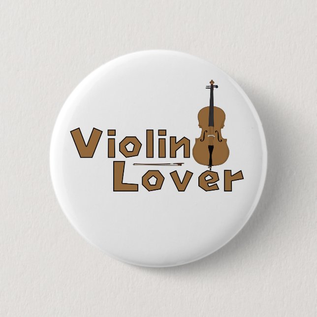 Badge Rond 5 Cm Violon Lover (Devant)