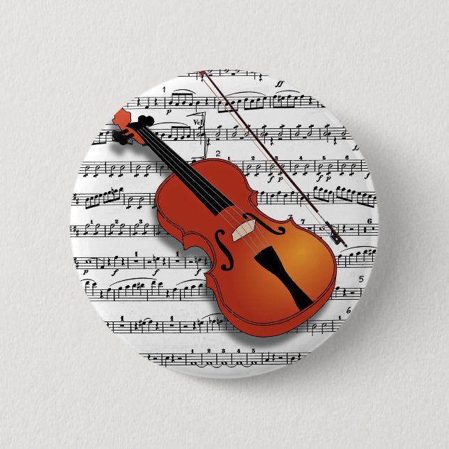 Badge Rond 5 Cm Violon Lover_ (Devant)
