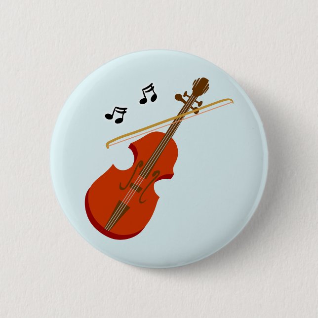 Badge Rond 5 Cm Violon violine de Geige (Devant)