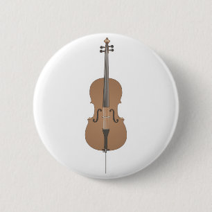 Badge Rond 5 Cm violoncelle