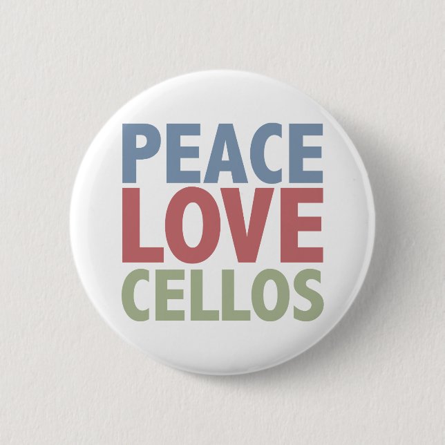 Badge Rond 5 Cm Violoncelles d'amour de paix (Devant)