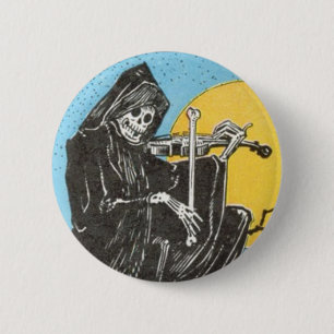 Badge Rond 5 Cm Violoneur foncé