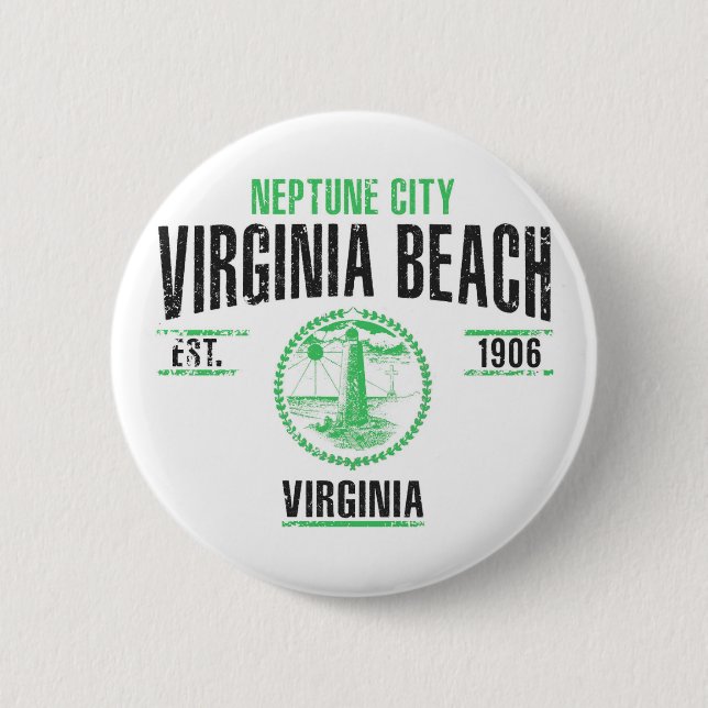 Badge Rond 5 Cm Virginia Beach (Devant)