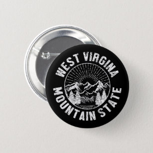Badge Rond 5 Cm Virginie-Occidentale vintage