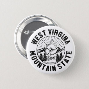 Badge Rond 5 Cm Virginie-Occidentale vintage