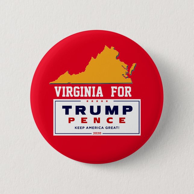 Badge Rond 5 Cm Virginie pour Trump Pence 2020 (Devant)