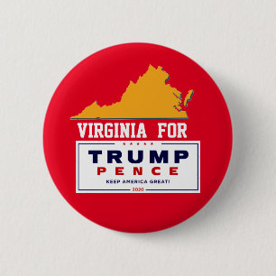 Badge Rond 5 Cm Virginie pour Trump Pence 2020