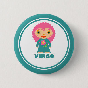 Badge Rond 5 Cm Virgo est mon signe zodiaque