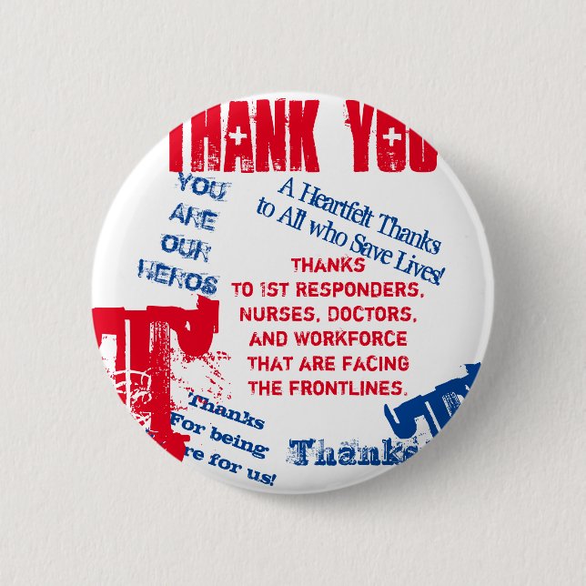 BADGE ROND 5 CM VIRUS CORONA (Devant)