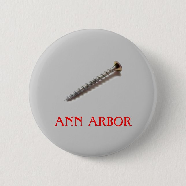 Badge Rond 5 Cm vis, ANN ARBOR (Devant)