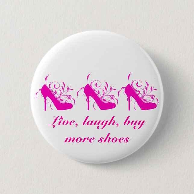 Badge Rond 5 Cm Vis, Rire, Acheter Plus De Chaussures Bouton (Devant)