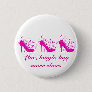 Badge Rond 5 Cm Vis, Rire, Acheter Plus De Chaussures Bouton