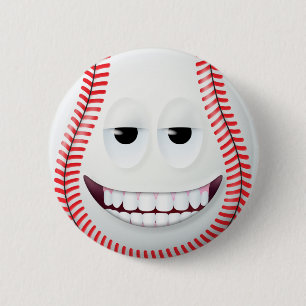Badge Rond 5 Cm Visage 2 de base-ball