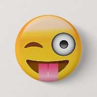 Visage Avec Coincé La Langue Et L'Oeil Émoji Éclat