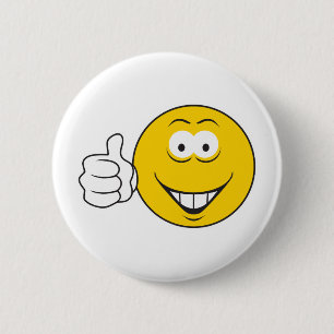 Badge Rond 5 Cm Visage avec pouce levé