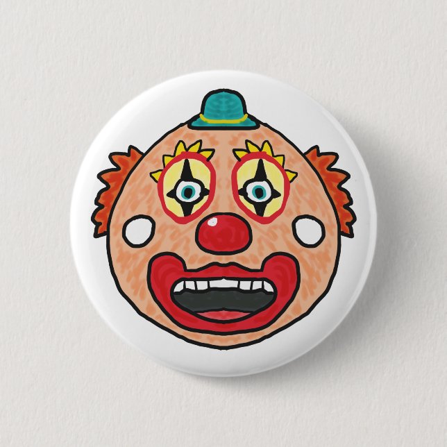 Badge Rond 5 Cm Visage clown (Devant)