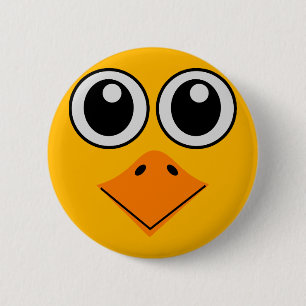 Badge Rond 5 Cm visage coloré de luxe d'oiseau
