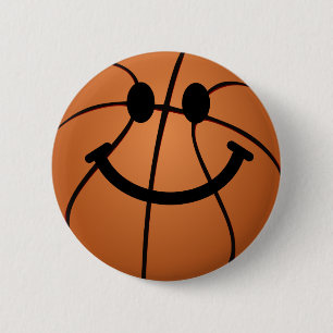 Badge Rond 5 Cm Visage de basket-ball
