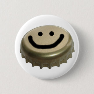 Badge Rond 5 Cm Visage de casquette de bouteille à bière