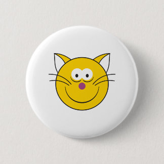 Badge Rond 5 Cm Visage de chat Kitty