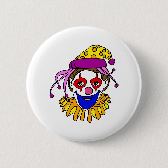 Badge Rond 5 Cm Visage de clown (Devant)