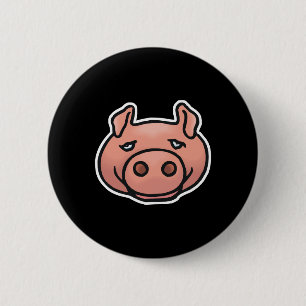 Badge Rond 5 Cm visage de cochon