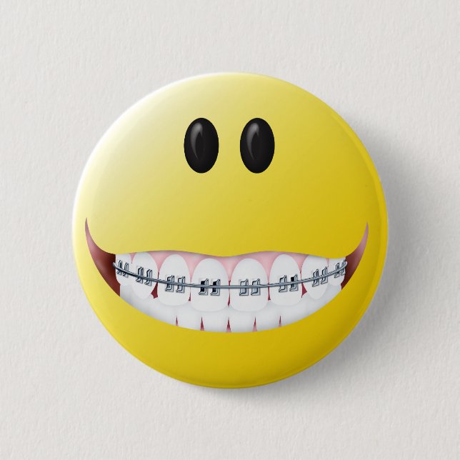 Badge Rond 5 Cm Visage de croisillons (Devant)