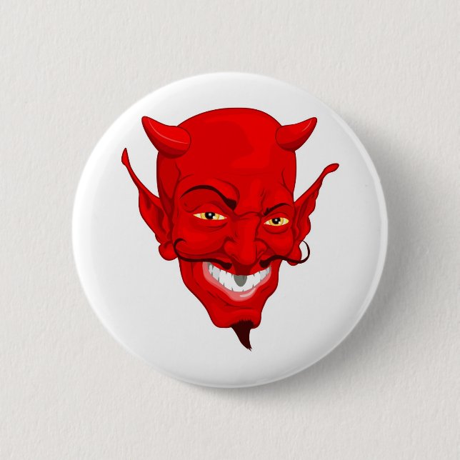 Badge Rond 5 Cm Visage de diable (Devant)