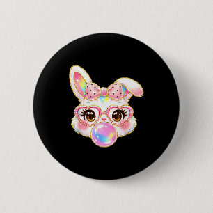 Badge Rond 5 Cm Visage de Lapin Mignon pour Femmes Filles Enfants 