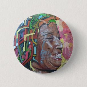 Badge Rond 5 Cm Visage de l'oeuvre de graffiti