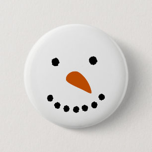 Badge Rond 5 Cm Visage de neige