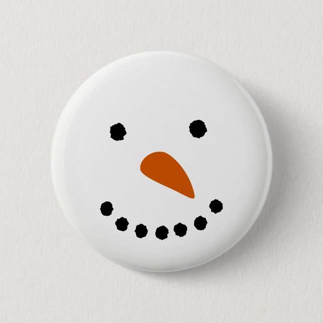 Badge Rond 5 Cm Visage de neige (Devant)