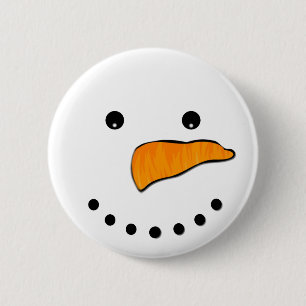 Badge Rond 5 Cm Visage de neige