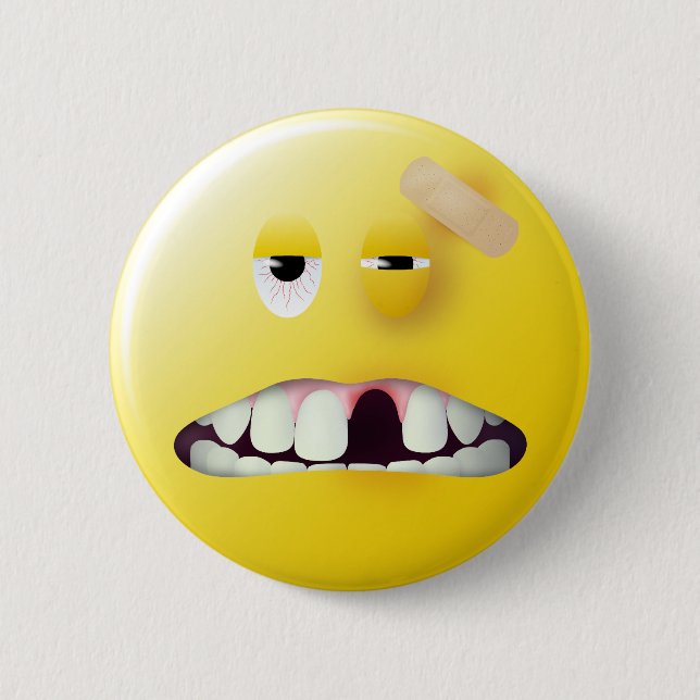 Badge Rond 5 Cm Visage de photo de détenu (Devant)