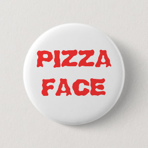 BADGE ROND 5 CM VISAGE DE PIZZA
