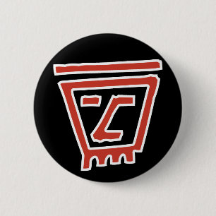 Badge Rond 5 Cm Visage de trouille