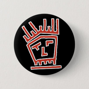 Badge Rond 5 Cm Visage de trouille
