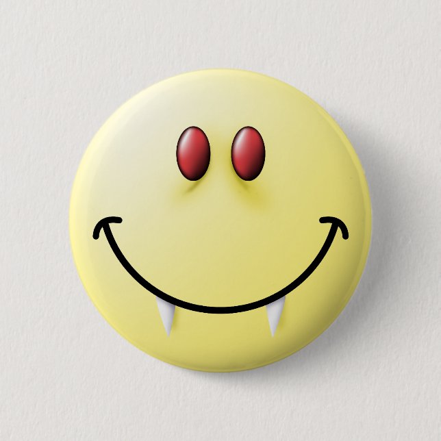 Badge Rond 5 Cm Visage de vampire (Devant)