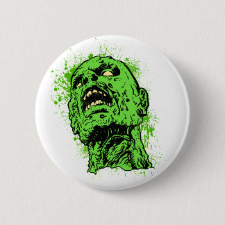 Badge Rond 5 Cm Visage de zombi