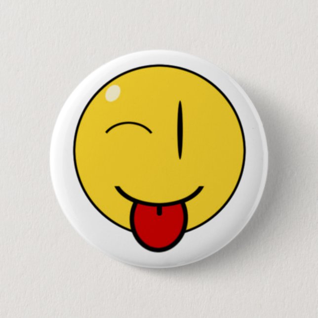 Badge Rond 5 Cm Visage drôle, bouton (Devant)