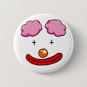 Badge Rond 5 Cm Visage drôle de clown