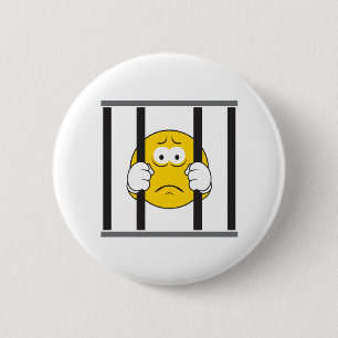Badge Rond 5 Cm Visage en prison