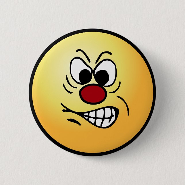 Badge Rond 5 Cm Visage frustrant Grumpey (Devant)