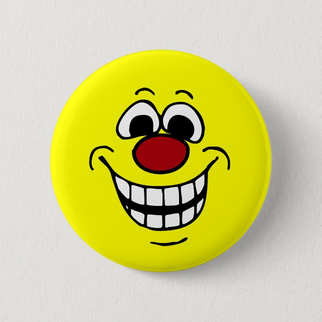 Badge Rond 5 Cm Visage gai Grumpey (Devant)