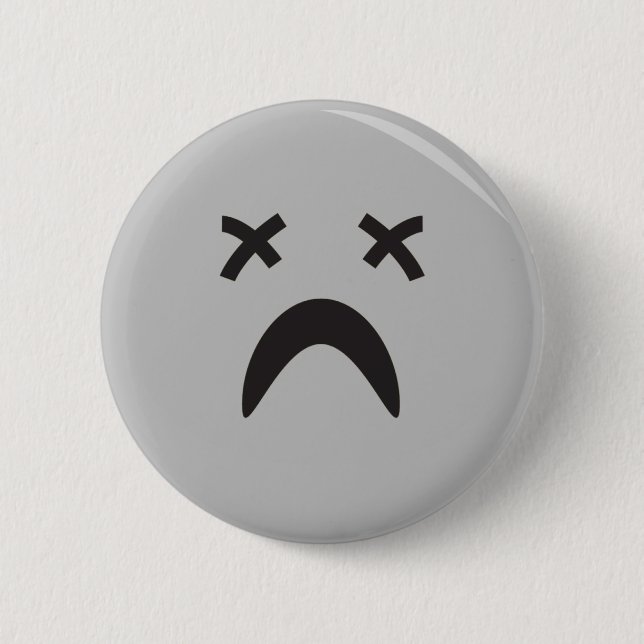 Badge Rond 5 Cm visage goth emo (Devant)