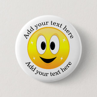 Badge Rond 5 Cm Visage heureux personnalisé