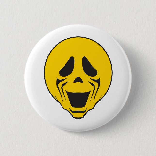 Badge Rond 5 Cm Visage hurlant (Devant)